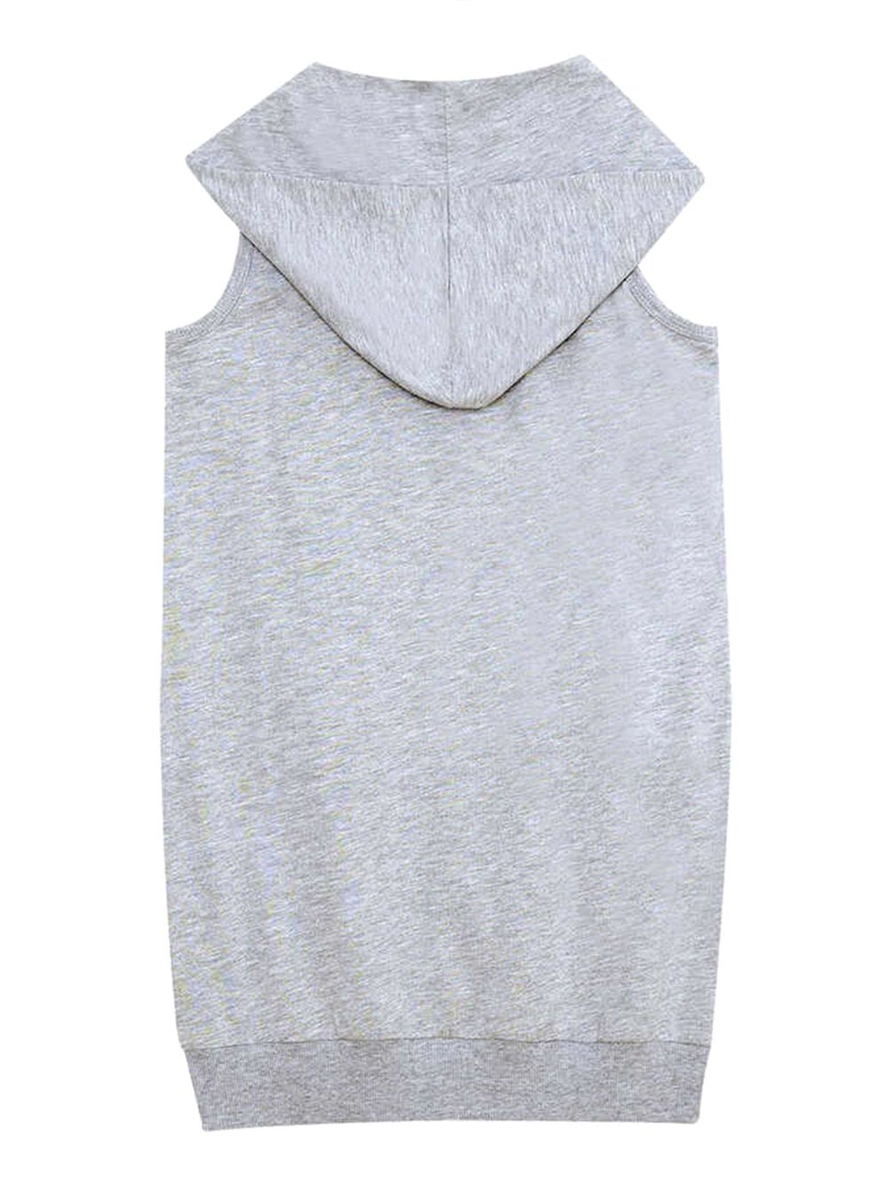 Denokids Kız Çocuk We Rock Kapüşonlu Elbise Gri Melanj MS-24Y1-052