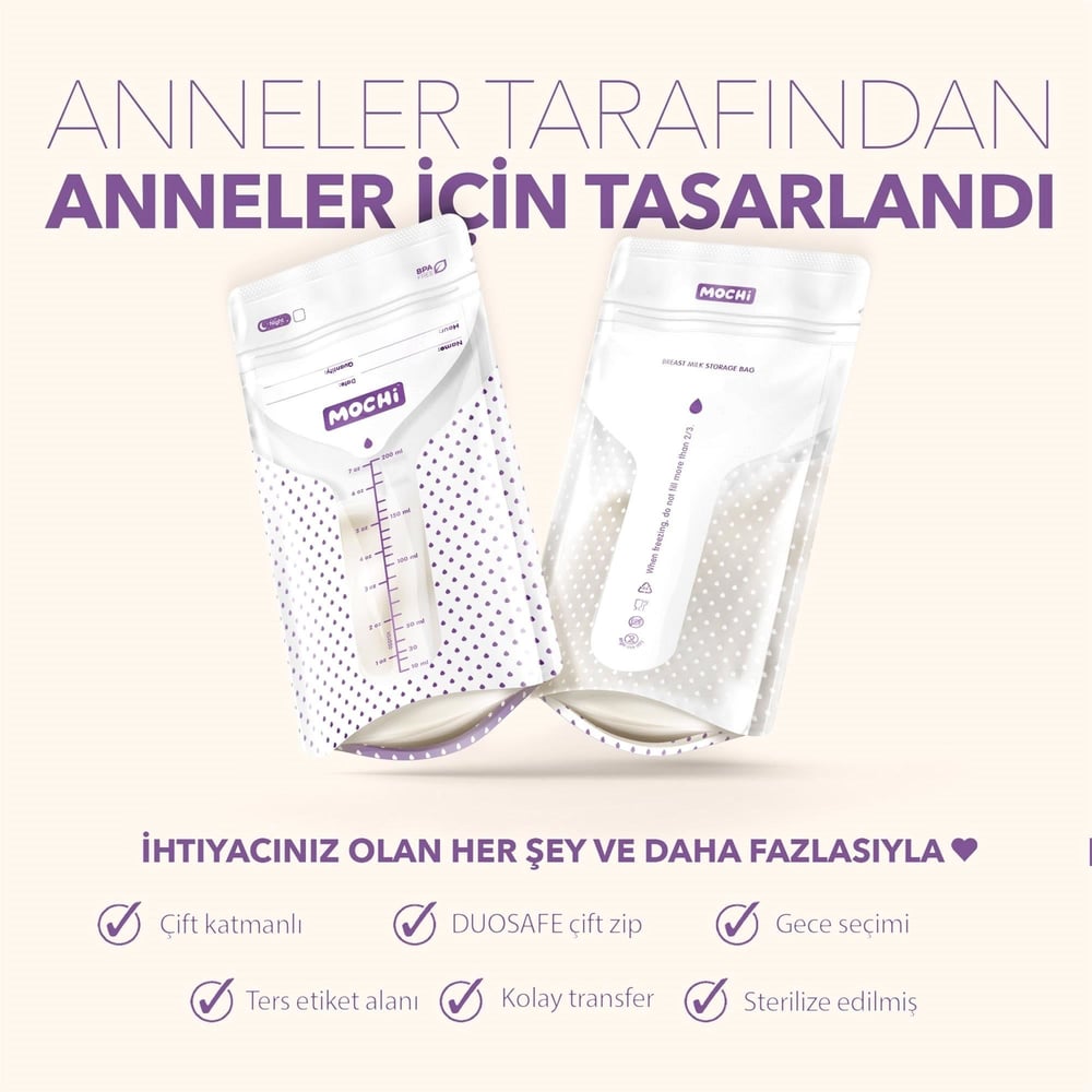 Mochi Süt Saklama Poşeti 50 Adet 20050