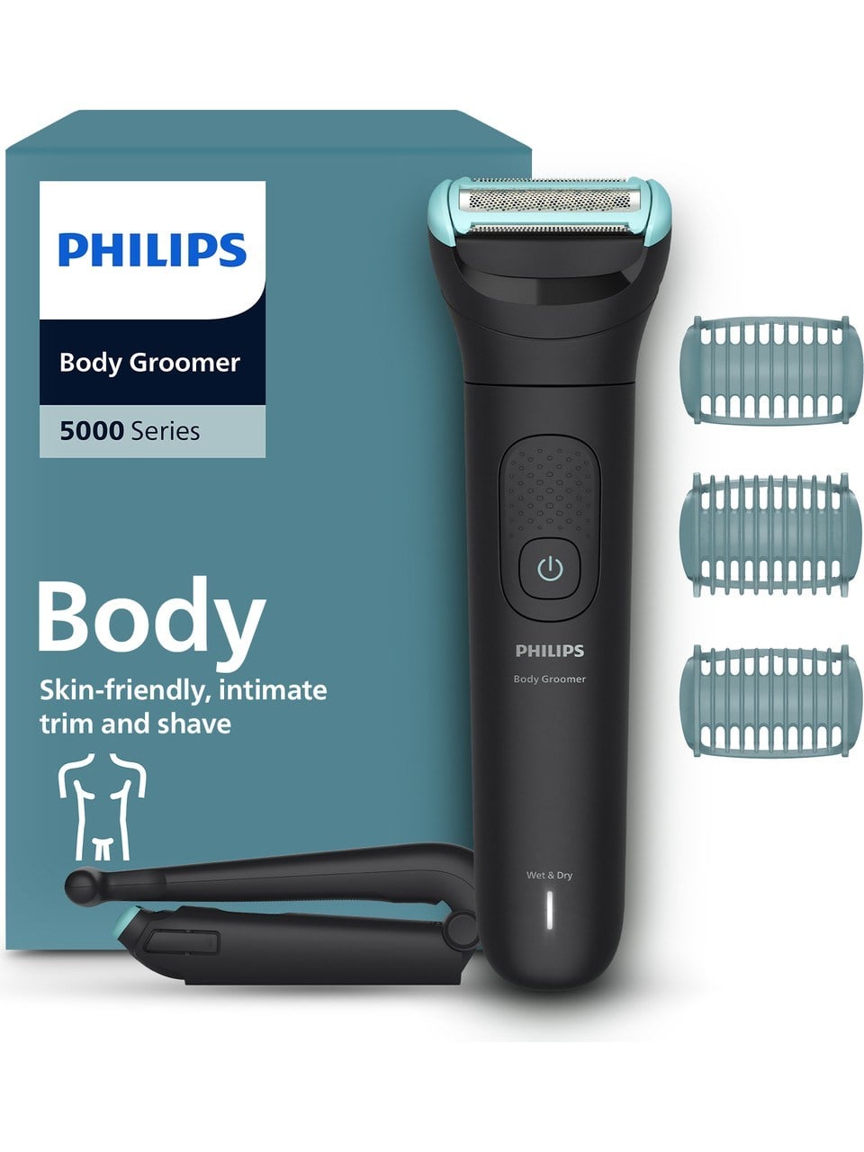 Philips Vücut Bakım 5000 Serisi Duşa Uygun, Hassas Bölge ve Vücut Tıraş Makinesi - BG5475/15