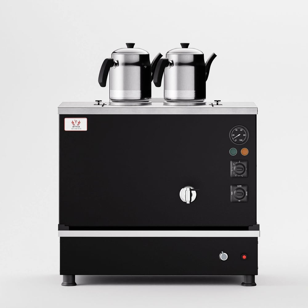 Anka Black Pro Compact Hibrit Çay Makinesi / Kompakt Tasarım, Profesyonel Kullanım, Çift Enerji Esnekliği (BPKO2)