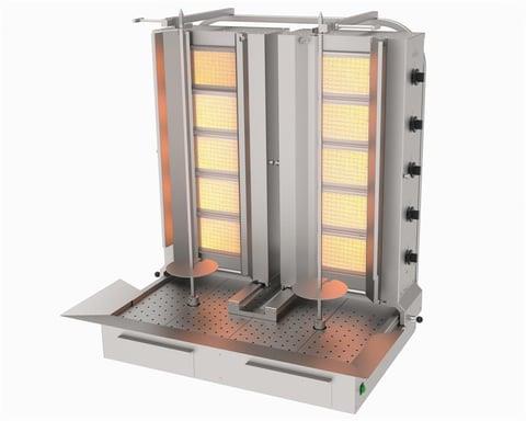 Atalay 5 + 5 Radyanlı Gazlı Alttan Motorlu 10 Gözlü Döner Ocağı, ADG - 5+5 A