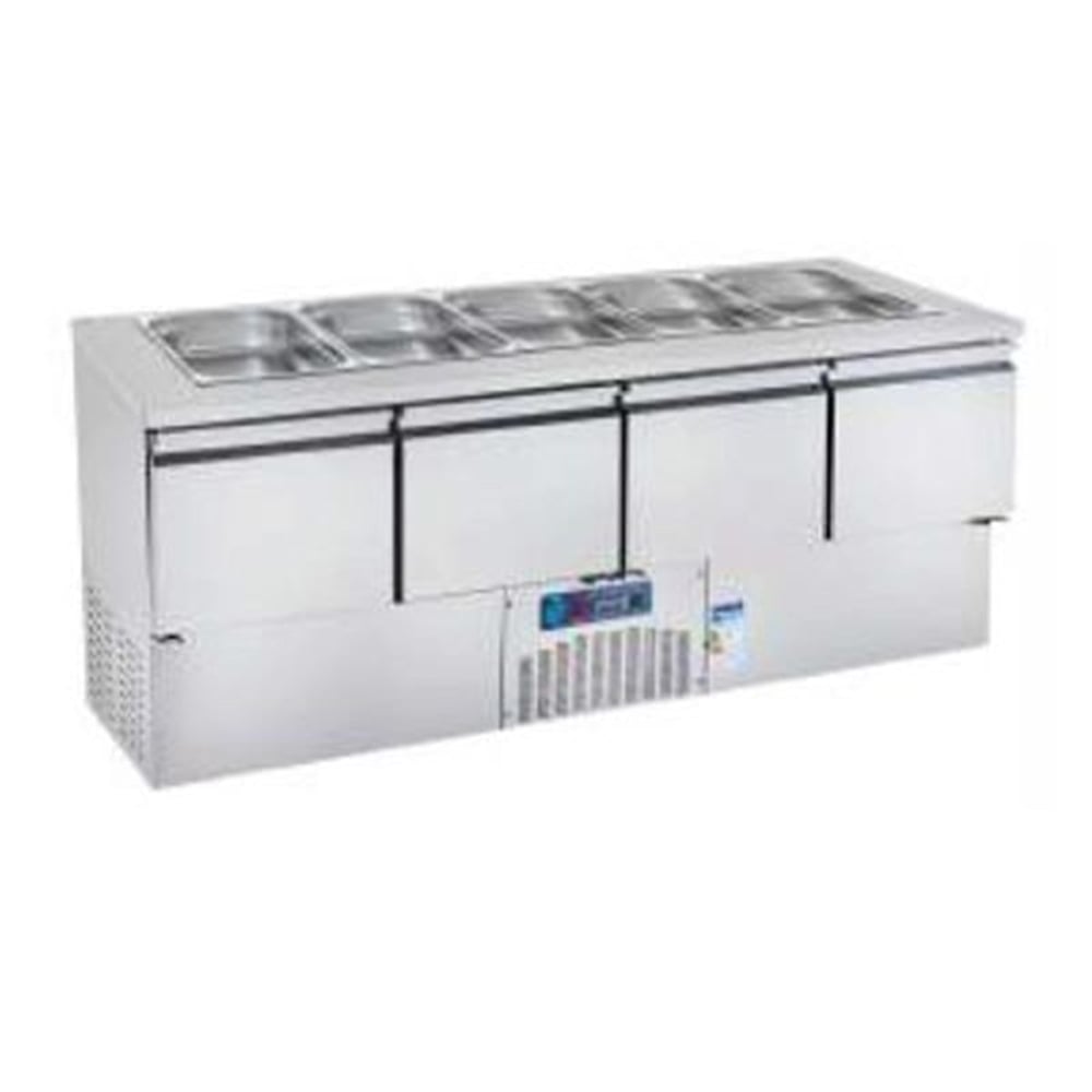 CSA CS-CİH4 700 SH-AK Alttan Motorlu Tezgah Tipi Derin Dondurucu, 632 L, 4 Kapılı