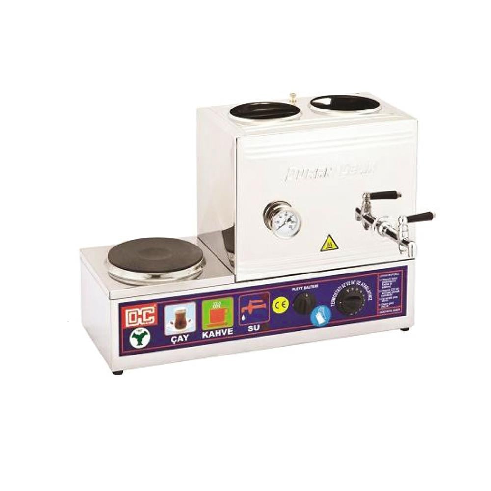 DRN Elektrikli Çay Kazanı, 30 Litre, İki Demlik, Vidalı, DRNCTVE-30