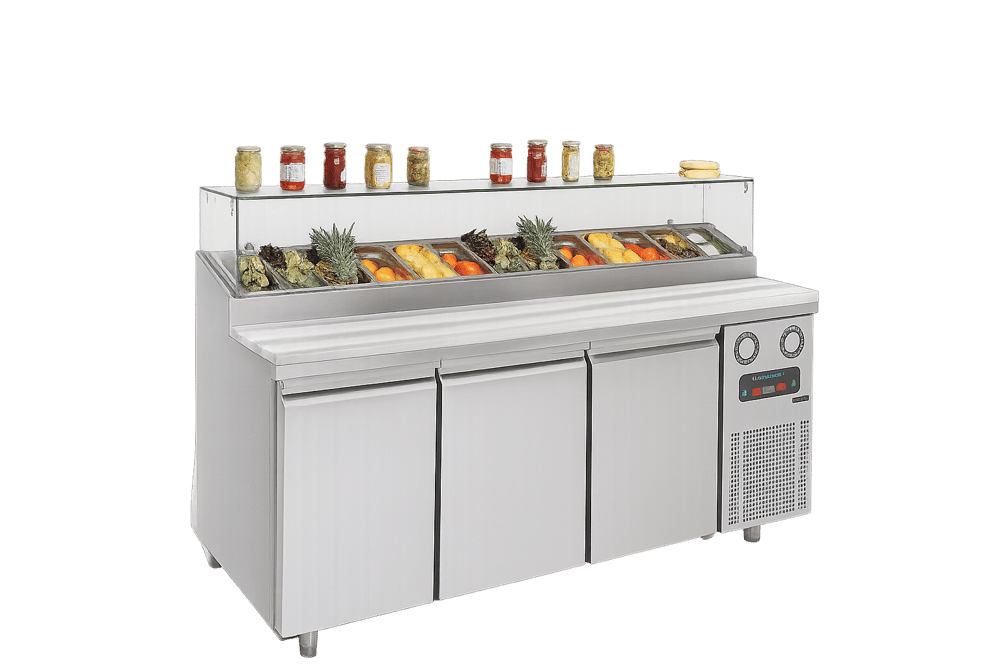 Frenox  223x83x128 cm. 720 lt. Pizza Hazırlık Buzdolabı BMN-223-R290