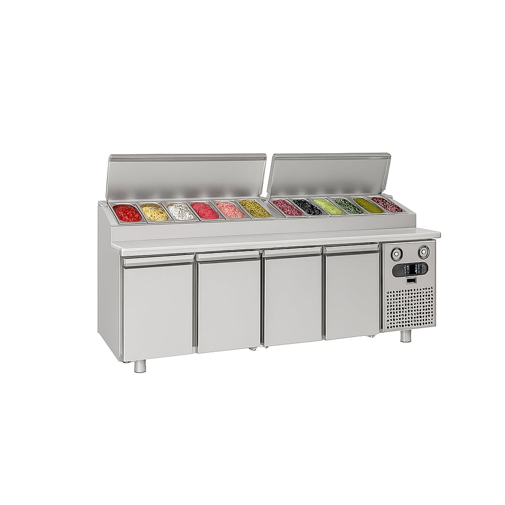 Frenox  233x80x109 cm. 12x1/3 Küvet Kapasiteli,2 Kapılı Make-Up,Pizza Hazırlık Dolabı MPN4-R290