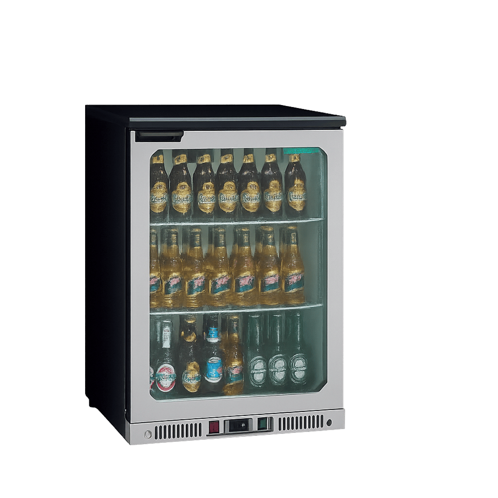 Frenox  59,5x50x91 cm. 110 lt.  Kapı ve Ön Kanopi Paslanmaz Bar Buzdolabı BB150SS-R290
