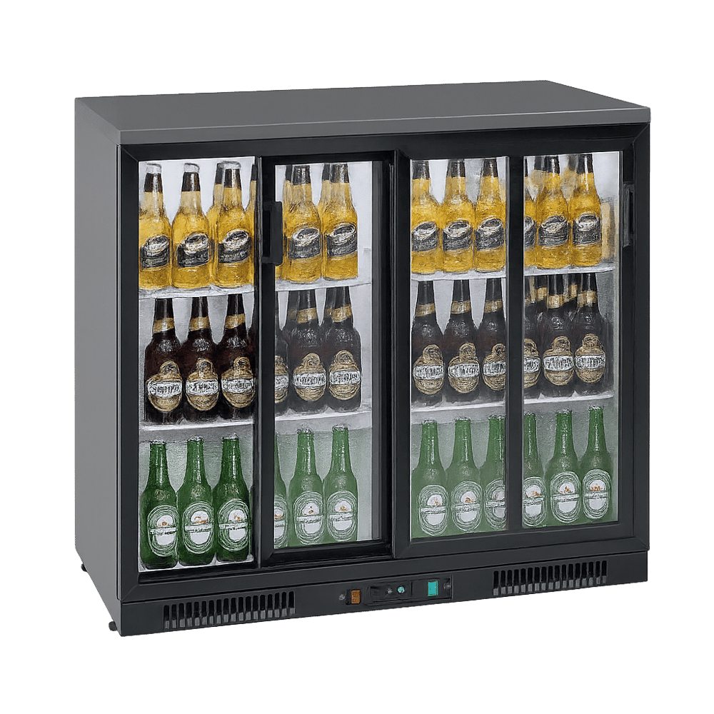 Frenox  92x50x91 cm. 210 lt. Kapı Ve Ön Kanopi Paslanmaz Bar Buzdolabı BB250SS-R290