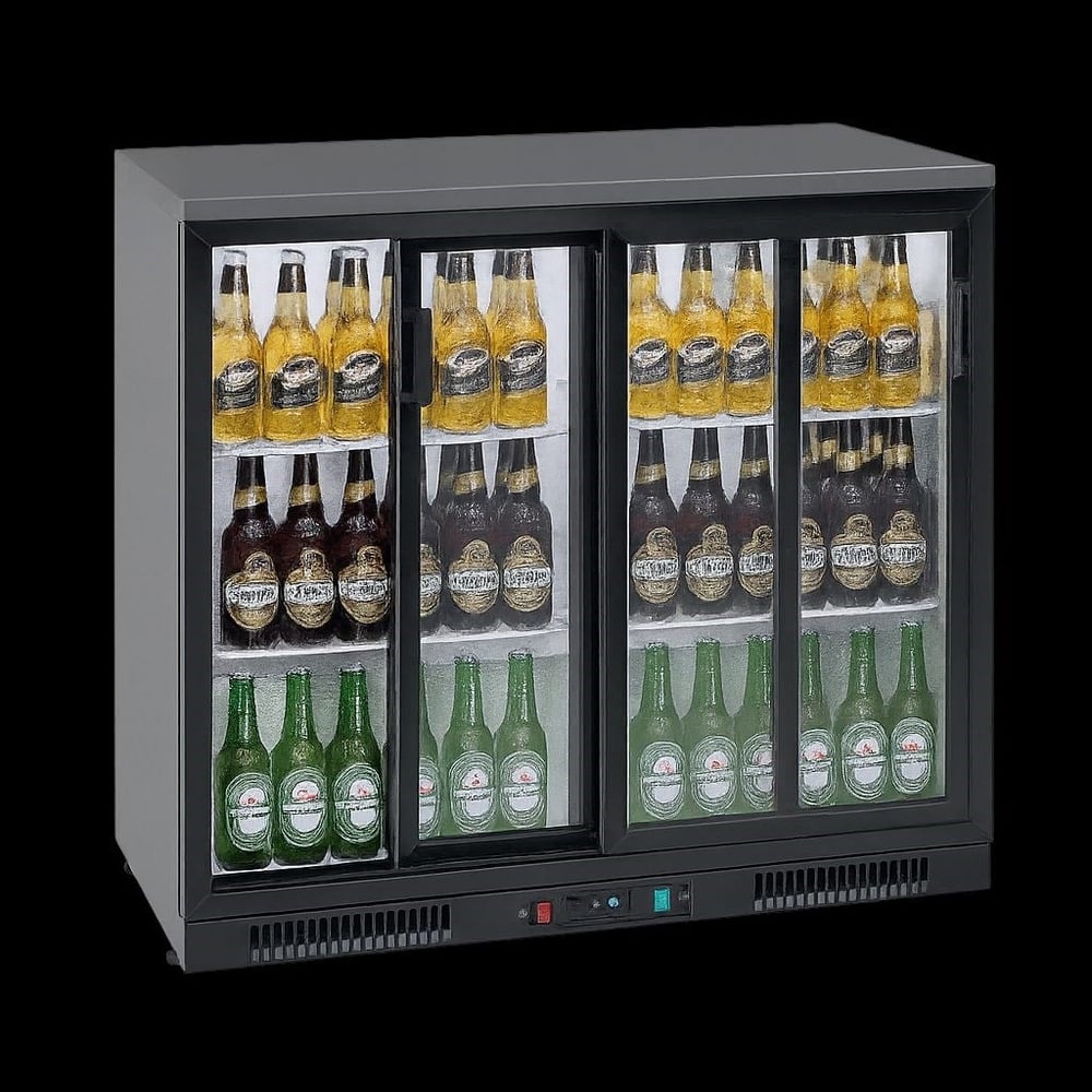 Frenox  92x50x91 cm. 210 lt. Kapı Ve Ön Kanopi Paslanmaz Bar Buzdolabı BB250SS-R290