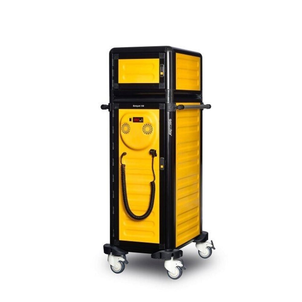Gastrolley 100/25 Tekli Hastane Tepsi Arabası, Isıtmalı+Nötr, 57x79x158 cm