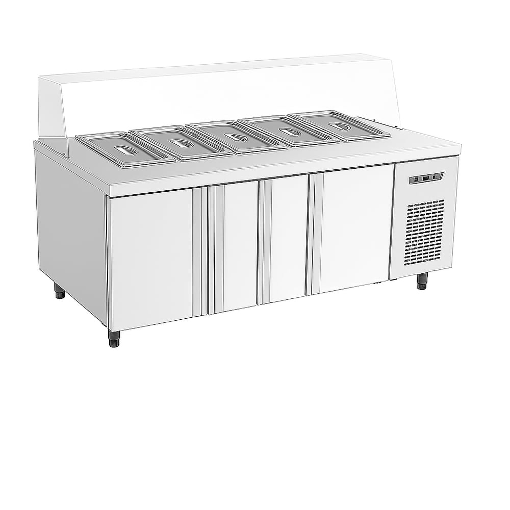 Ndustrio Tezgah Tipi,4 Kapılı Saladbar  TPG-74 SALAD BAR