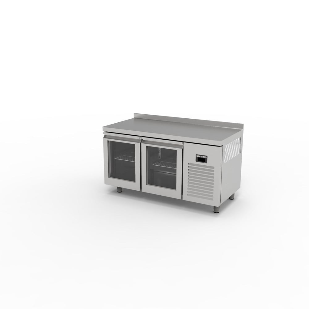 Ndustrio TPS-62-GD Tezgah Tip Snack Buzdolabı, Cam Kapılı, 2 Kapılı
