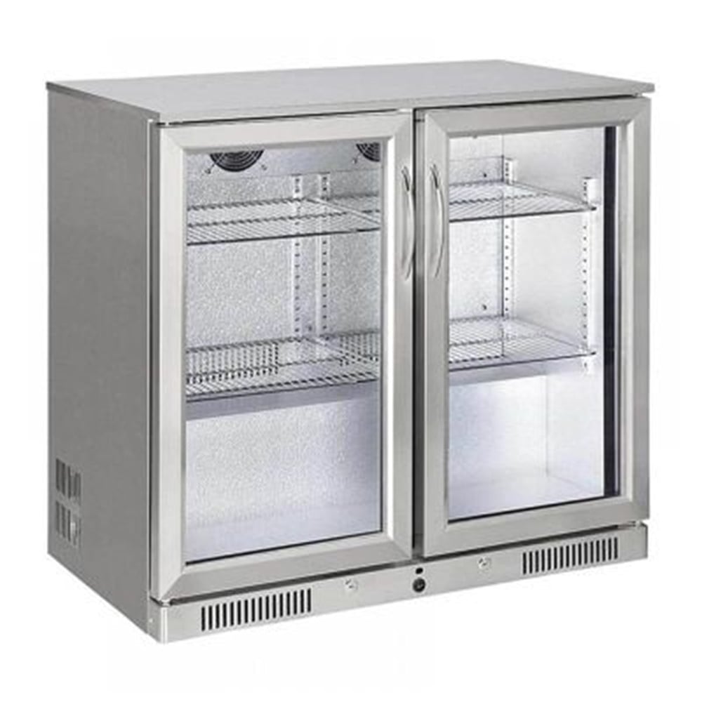 Şenox SBCS-250 Bar Tipi Şişe Soğutucu Dolap, 2 Sürgü Kapılı, 238 Litre, Krom