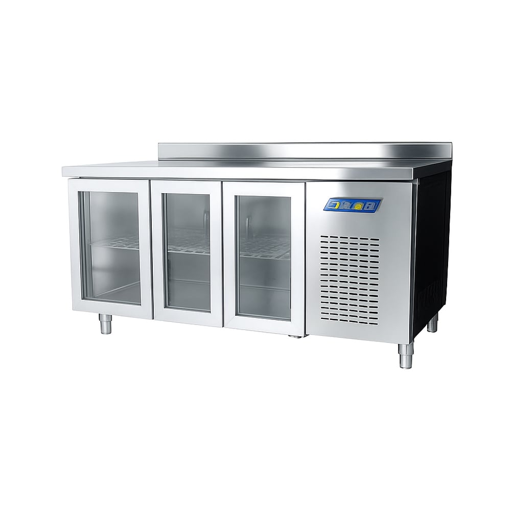 Tezgah Tip 3 Cam Kapılı Snack Yüksek Buzdolabı Kahve Çekmeceli TPS-63-H-CD