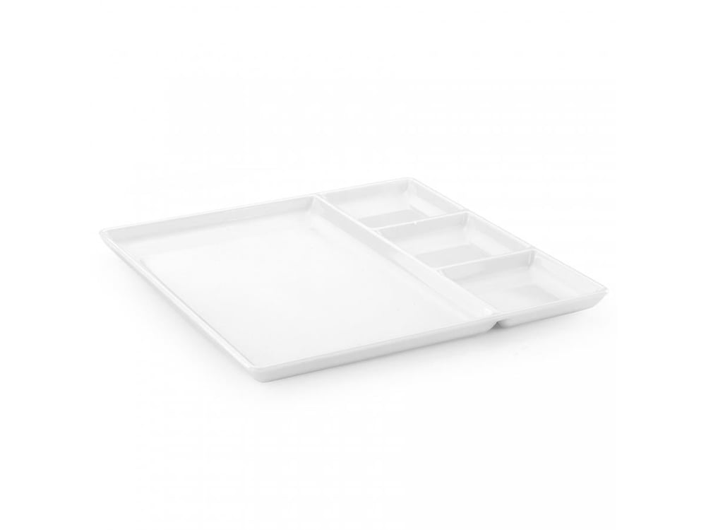 Tria Porelin Dört Gözlü Kahvaltı Tabldotu 30*30 cm