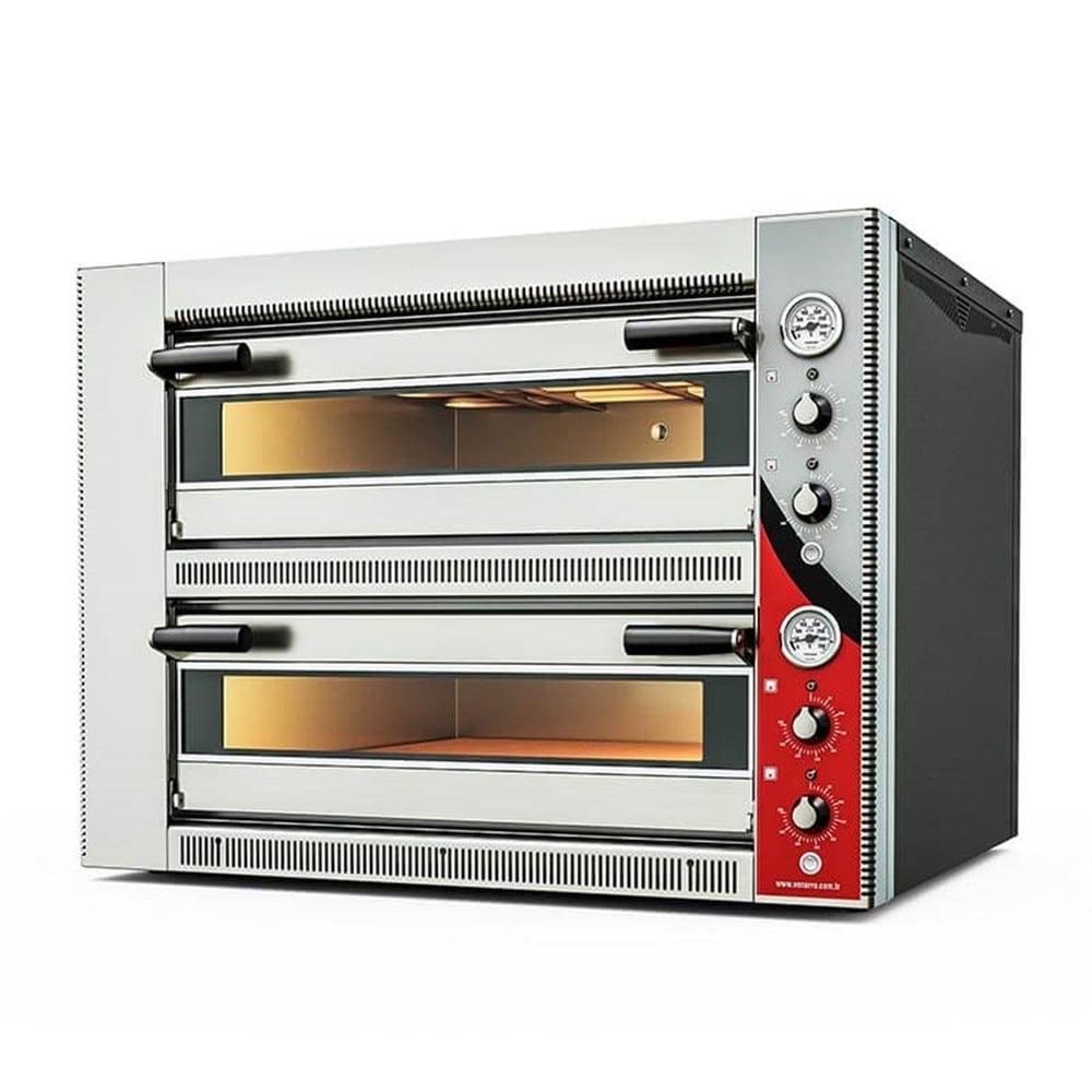 VenarroÇift Katlı Pizza Fırını Elektrikli 25 cm x 4+4 Pizza Kapasiteli DYP-4+4