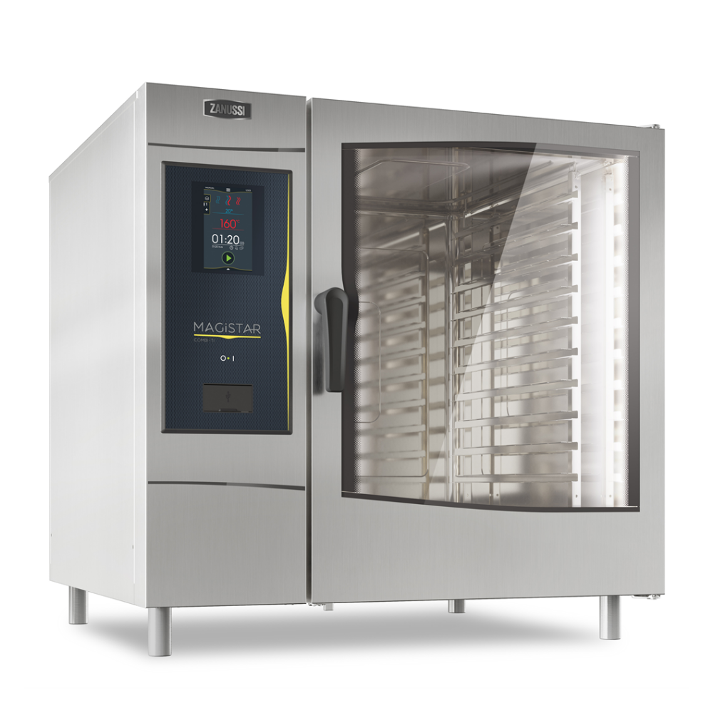 Zanussi Magistar TI Boylersiz, GN 2/1 Gazlı, 10 Tepsili Dijital Kombi Konveksiyonel Fırın, 218683 - 218663