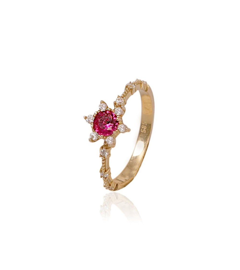 Pembe Lotus Yüzük