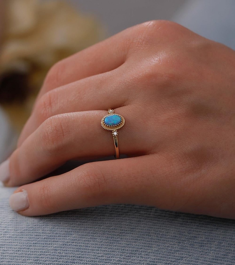 Aqua Vintage Yüzük