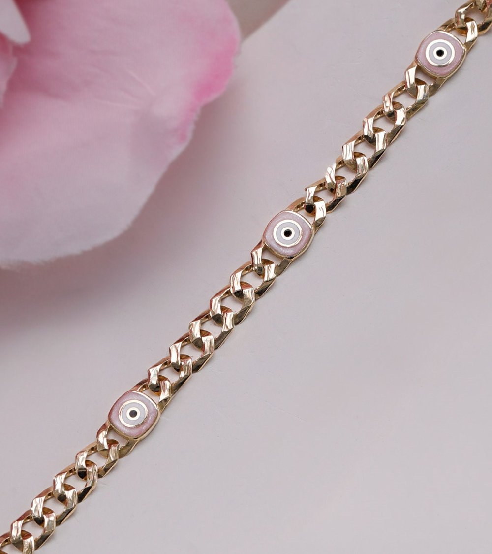 Pembe Nazarlıklı Gurmet Çocuk Bileklik