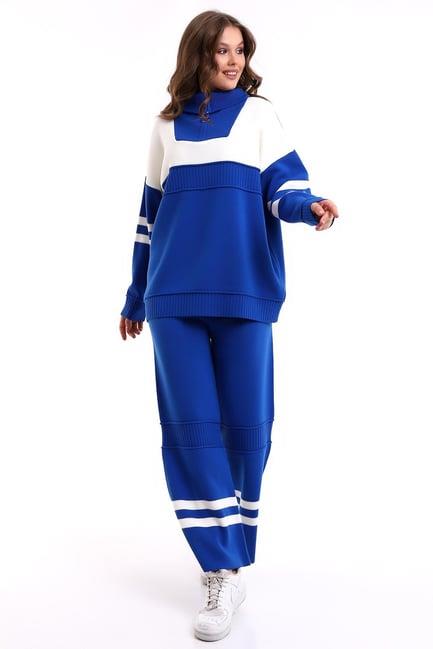 Oversize Triko Alt Üst Eşofman Takımı 1230 Saks