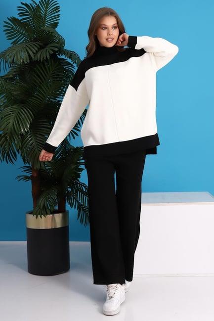Oversize Triko Alt Üst Eşofman Takımı 1309 Siyah