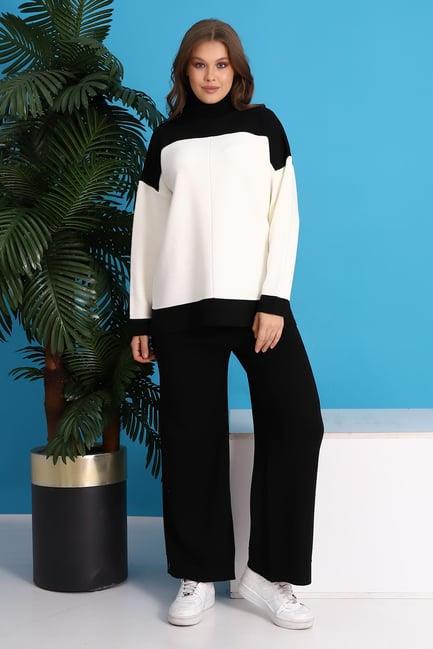 Oversize Triko Alt Üst Eşofman Takımı 1309 Siyah