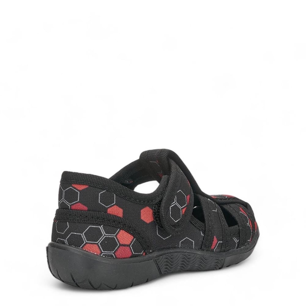 CRAZYKIDS_B-P_SAND SİYAH_KIRMIZI_PETEKLİ_(22-27)