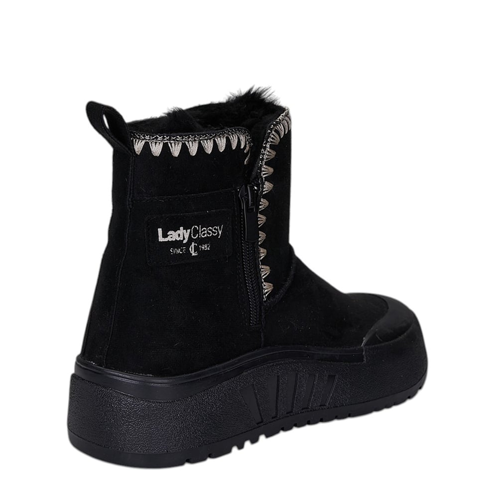 LADY_Z_BOT 02 SİYAH_SÜET