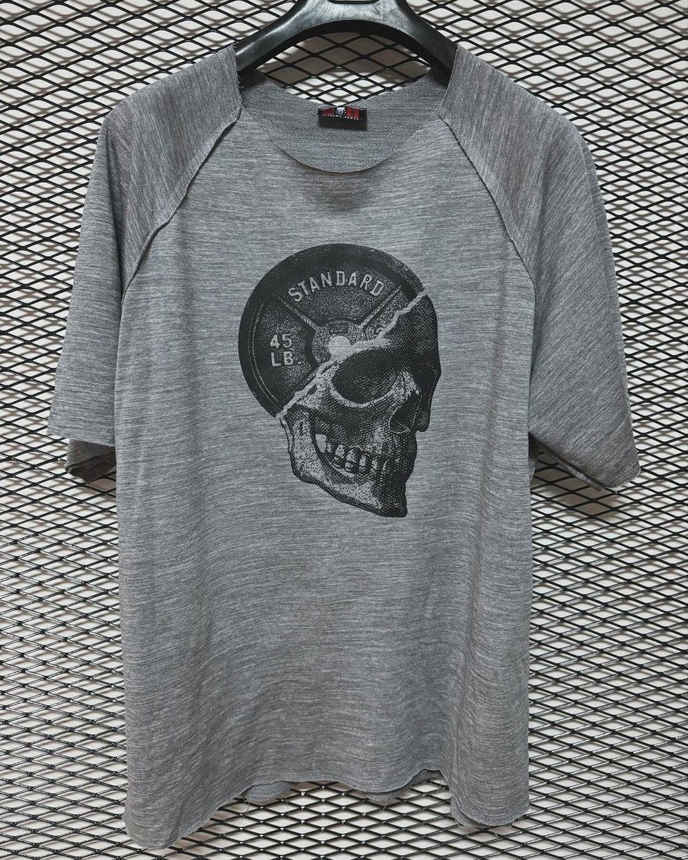 Beast Mode T-Shirt Reglan Kol Oversize Koyu Gri Kuru Kafa Baskılı