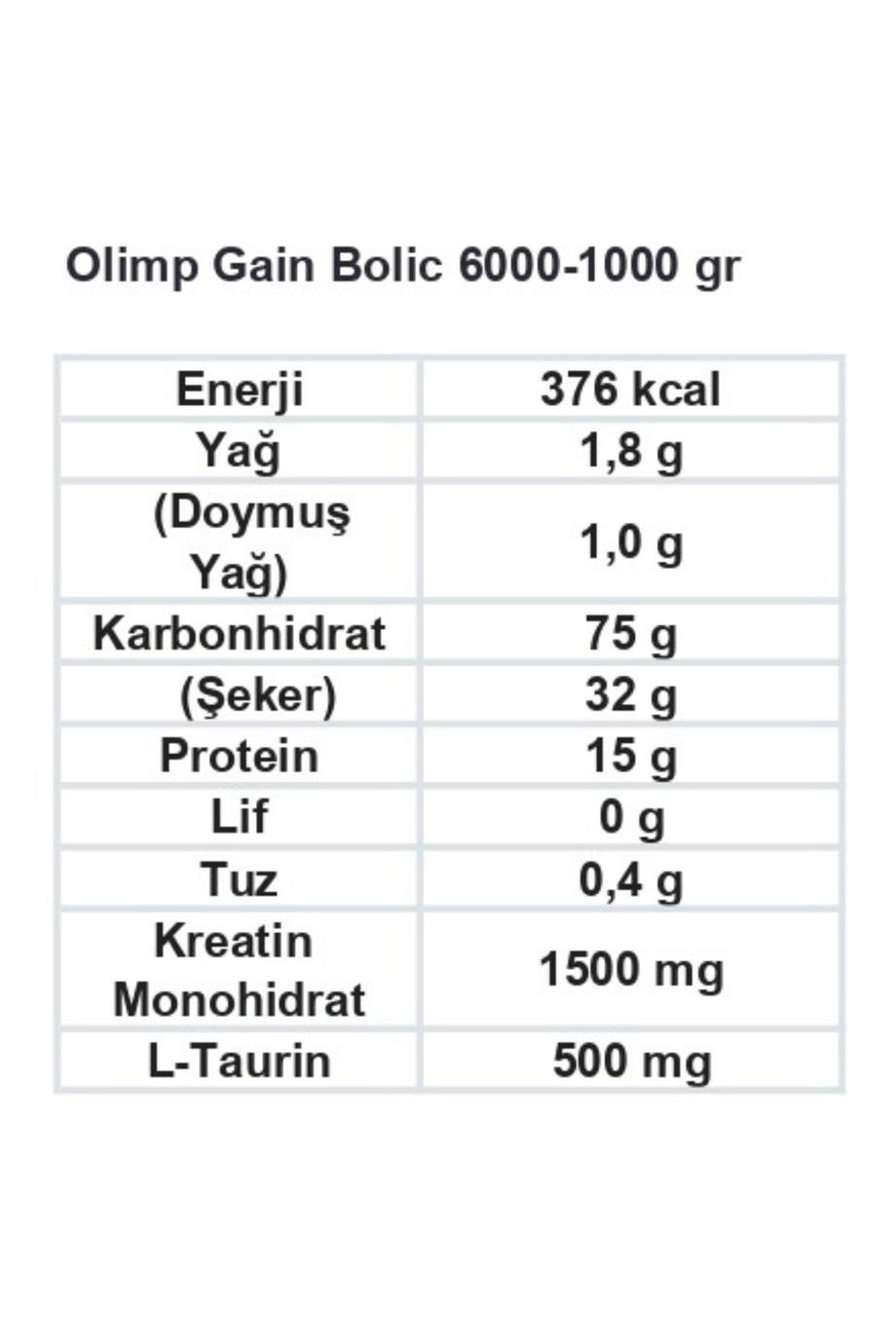 Olimp Gain Bolic 6000 Karbonhidrat Tozu 1000gr