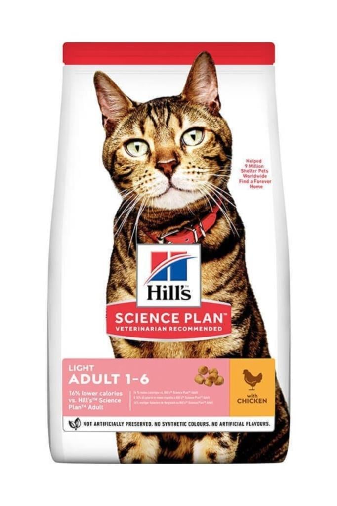 Hills Science Plan Hill's Light Tavuk Etli Düşük Kalorili Yetişkin Kedi Maması 3 kg