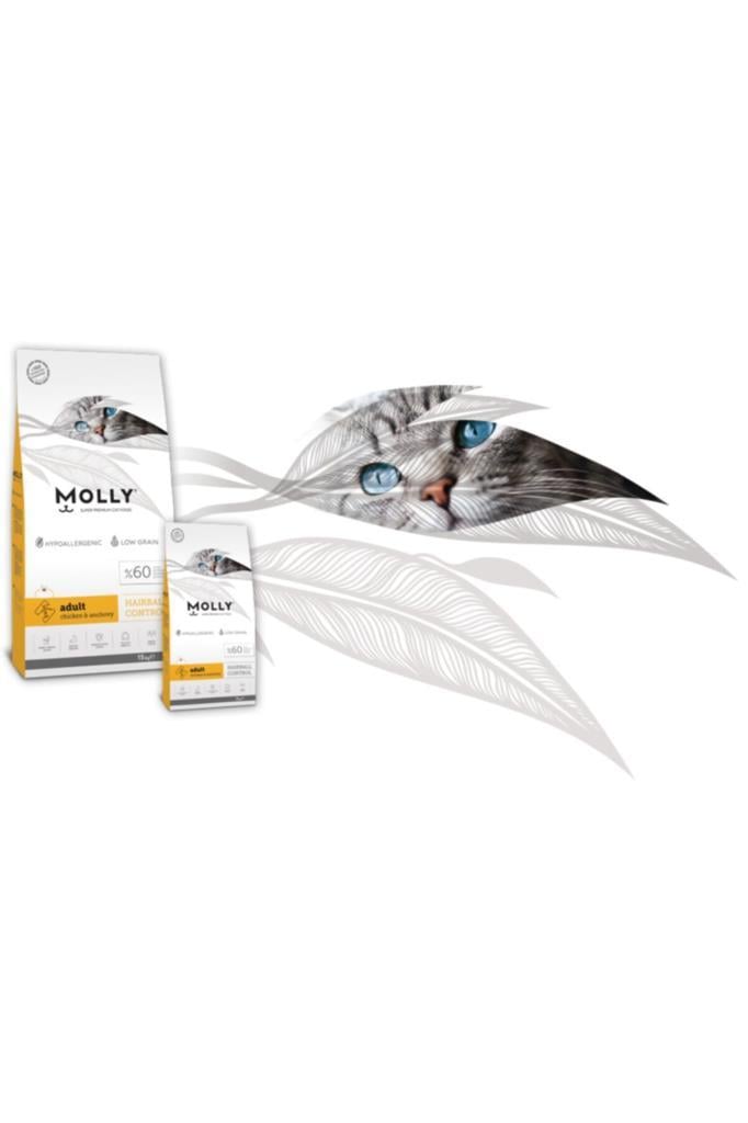 Molly Molly Tavuklu Yetişkin Hairball Kedi Maması 15 Kg