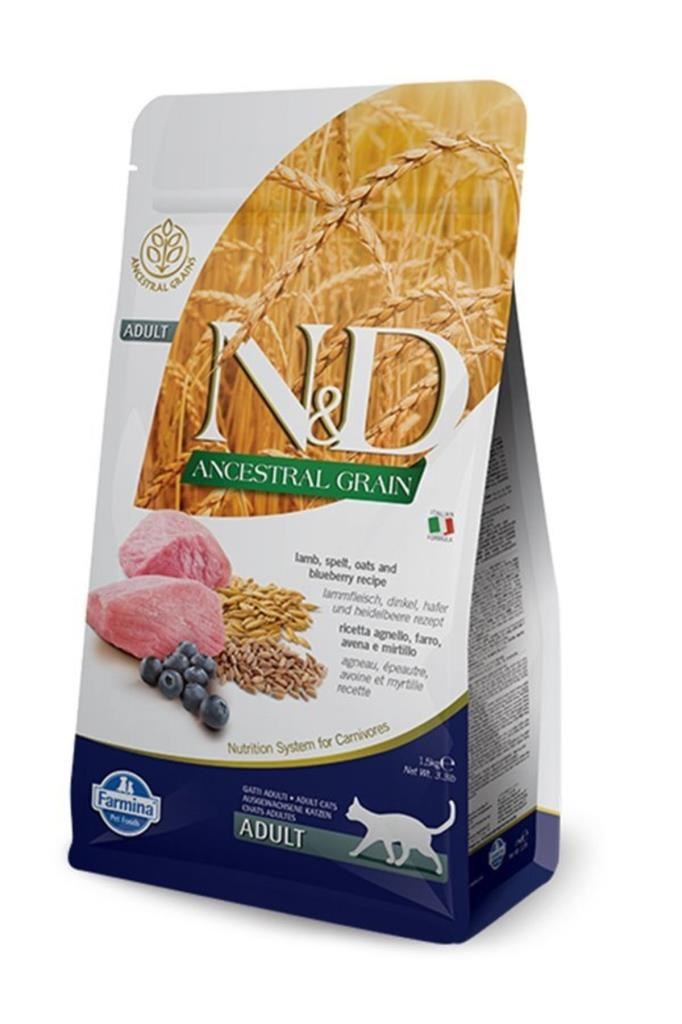 N & D Düşük Tahıllı Kuzu Etli Yetişkin Kedi Maması 1.5kg