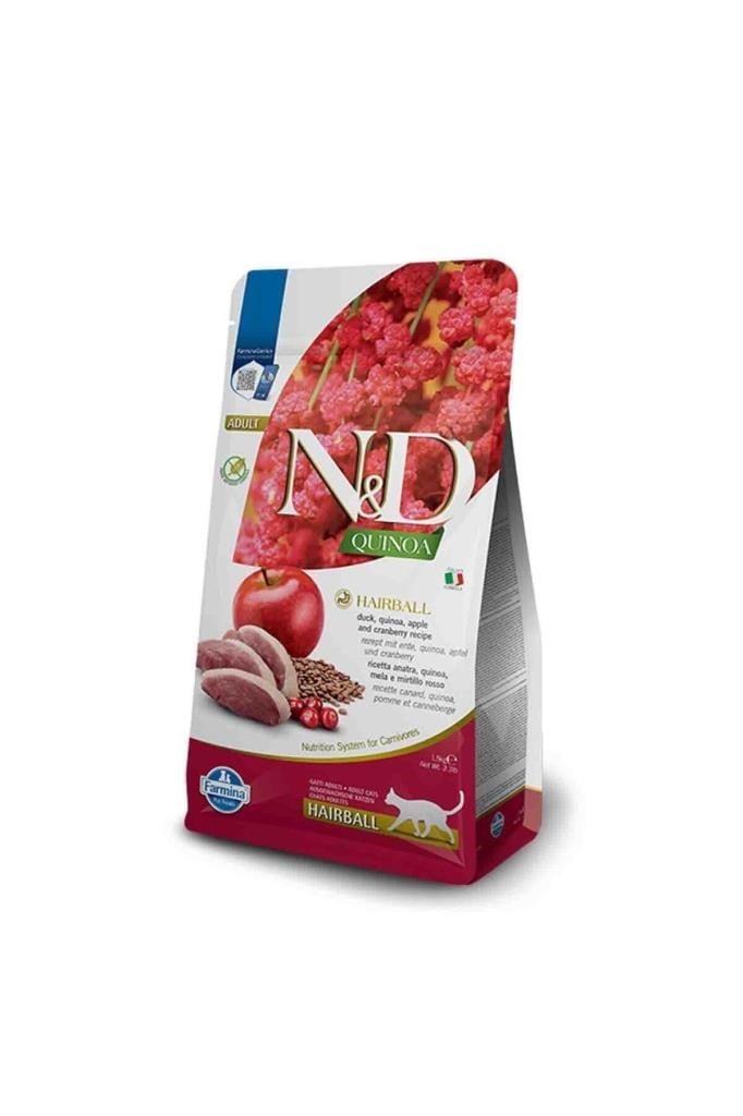 N&D N&D ND Quinoa Tahılsız Tüy Yumağı Önleyici Yetişkin Kedi Maması 1,5kg