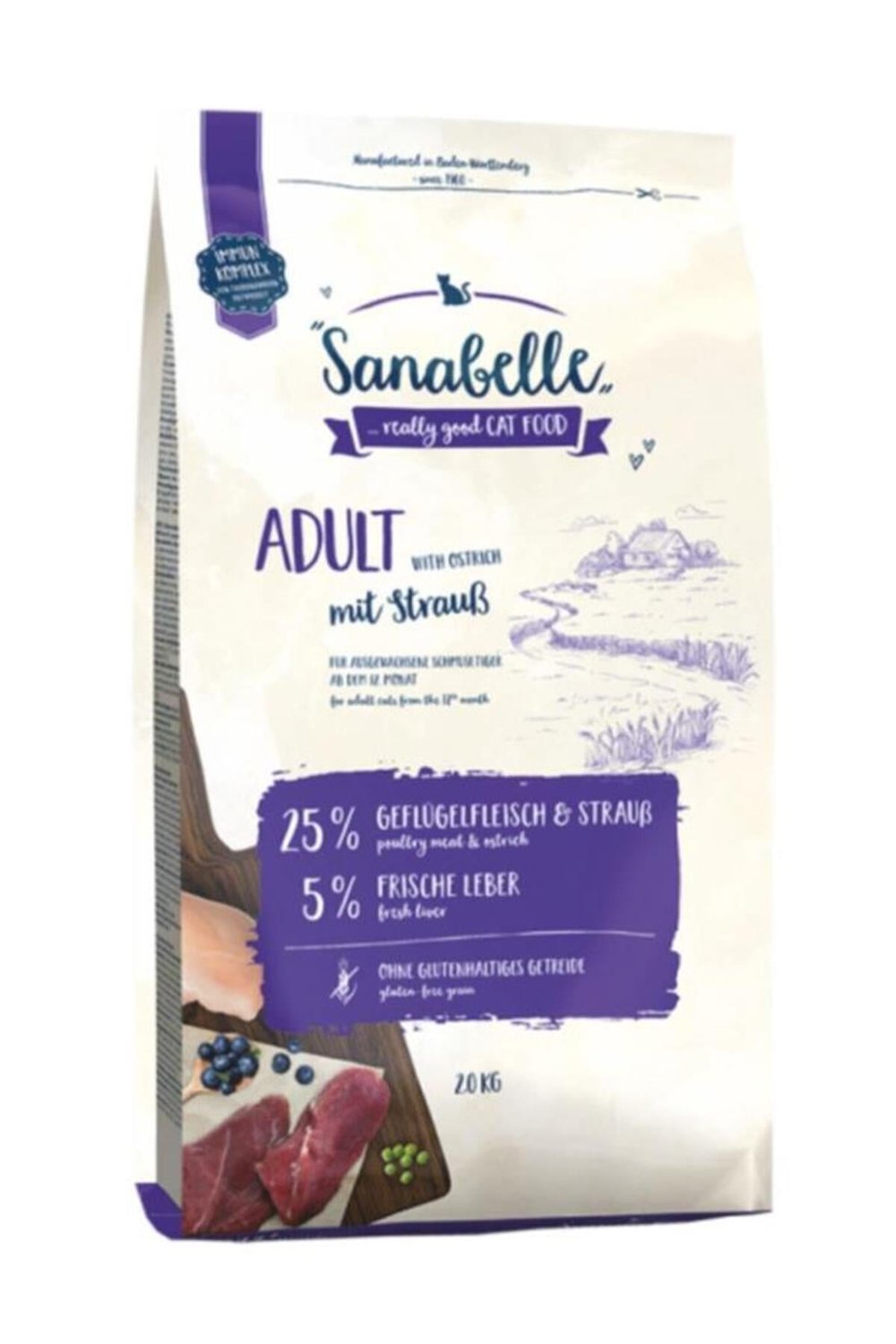 Sanabella Deve Kuşu Etli Yetişkin Kedi Maması 2 Kg