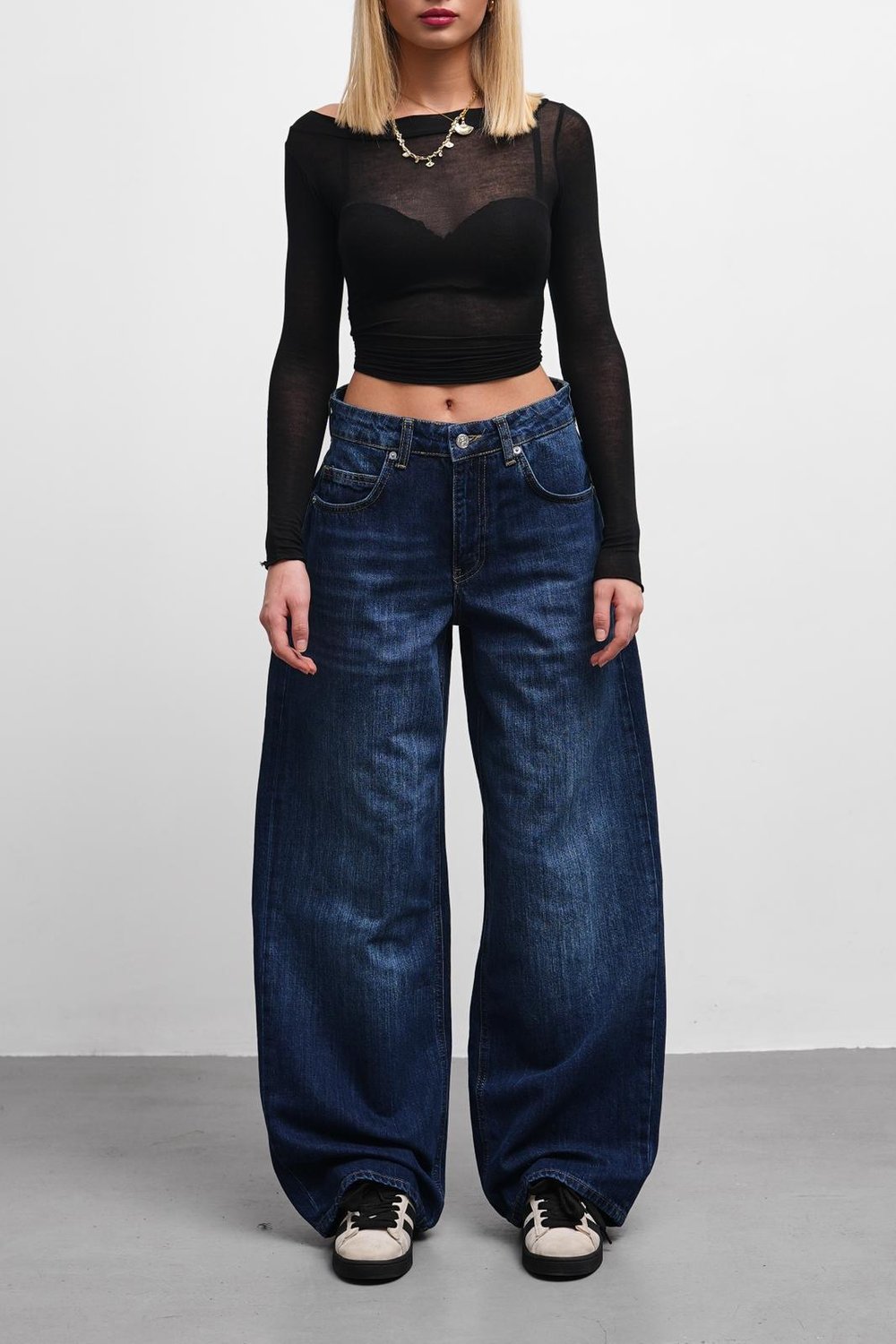 Arista Lacivert Baggy Leg Jean