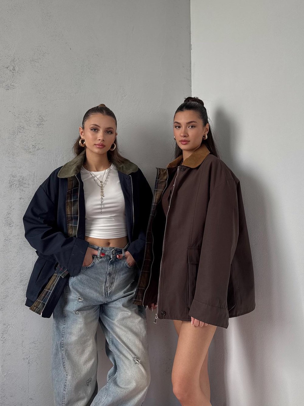 Elvar Yakası Kadife Detay Ekose Astarlı Lacivert Ceket