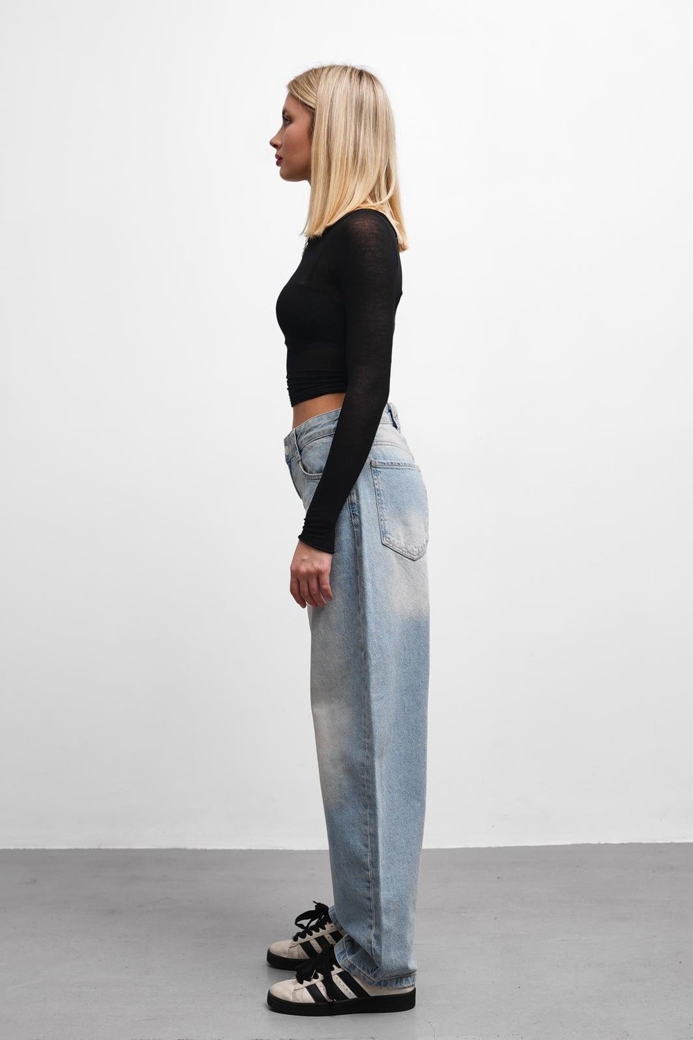 Flux Buz Mavi Baggy Jean