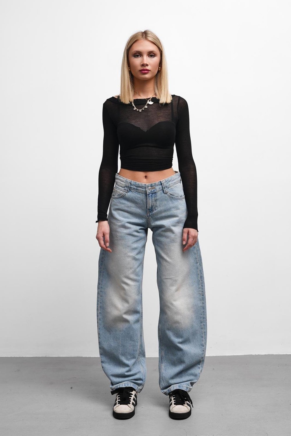 Flux Buz Mavi Baggy Jean