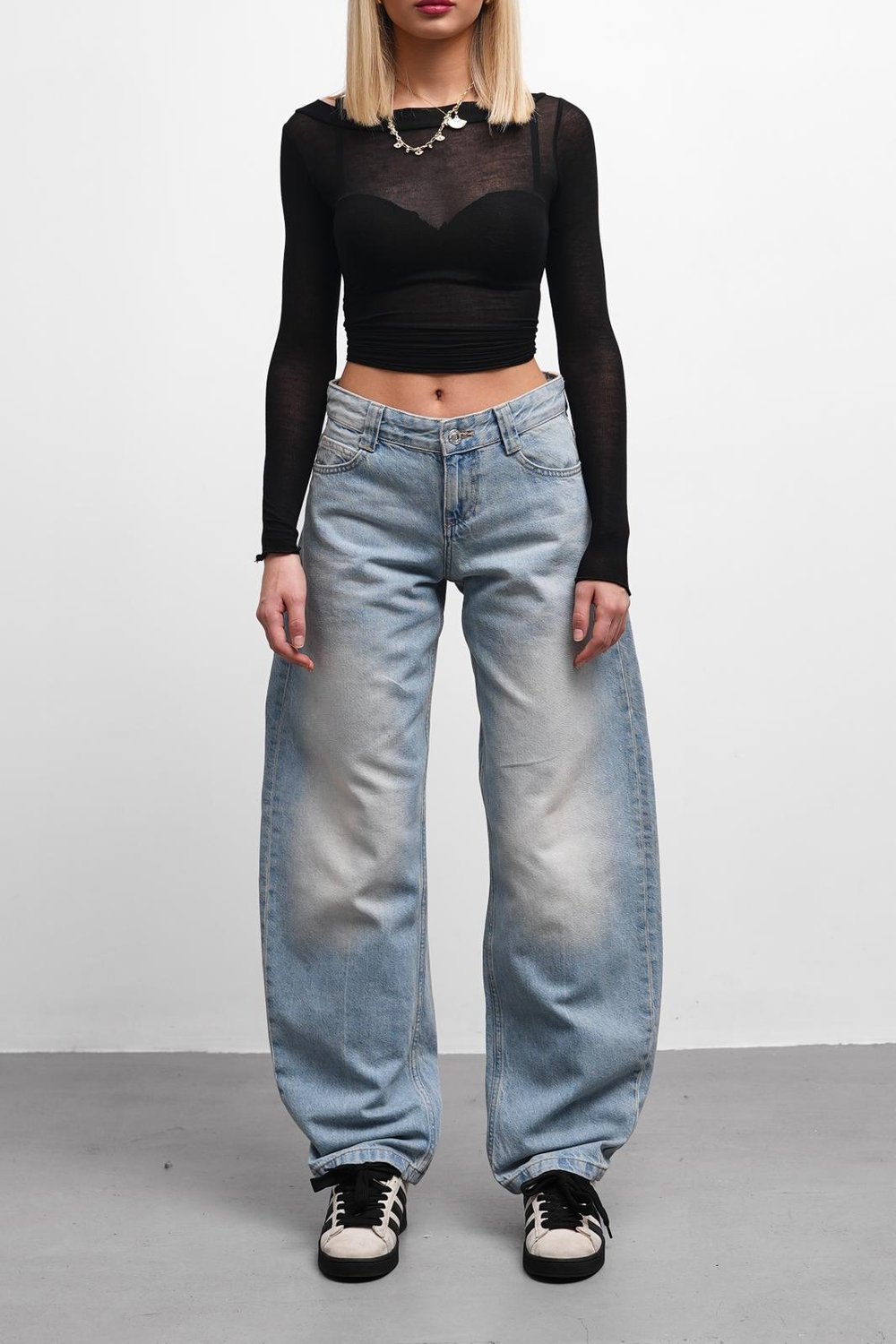 Flux Buz Mavi Baggy Jean