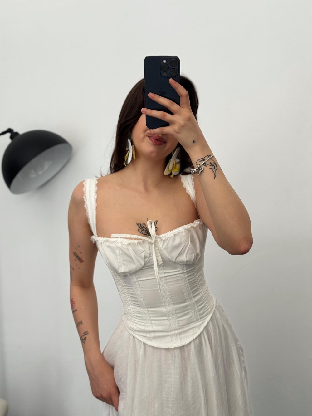 Monika Askılı Sırt Bağlama Detay Dantelli Beyaz Büstiyer