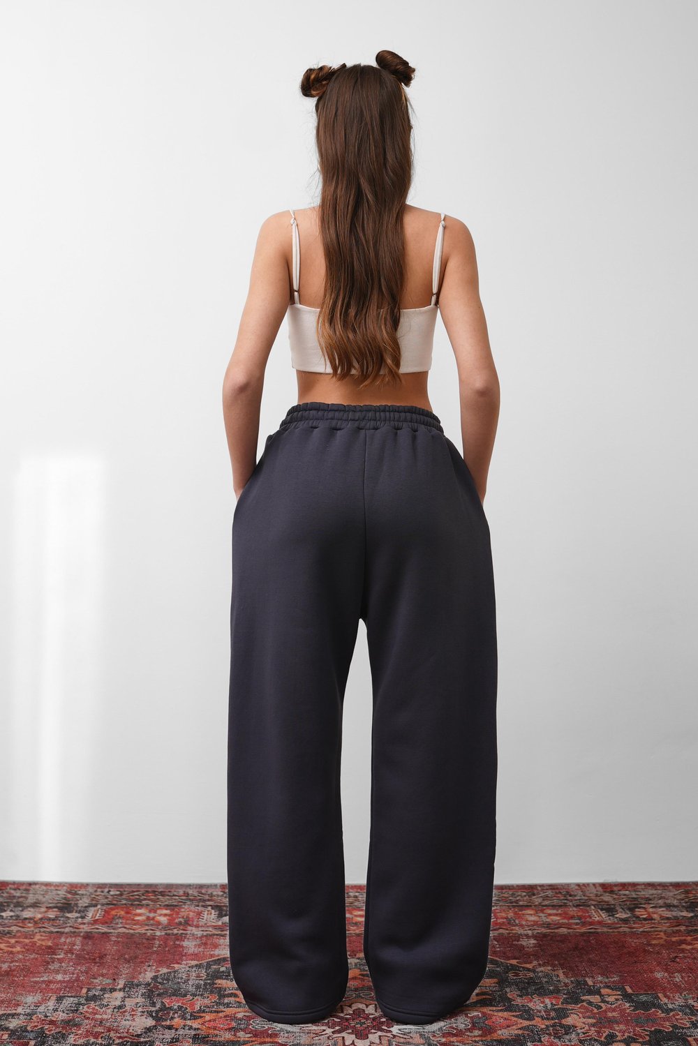 OW Oversize Antrasit Düz Paça Tek Alt