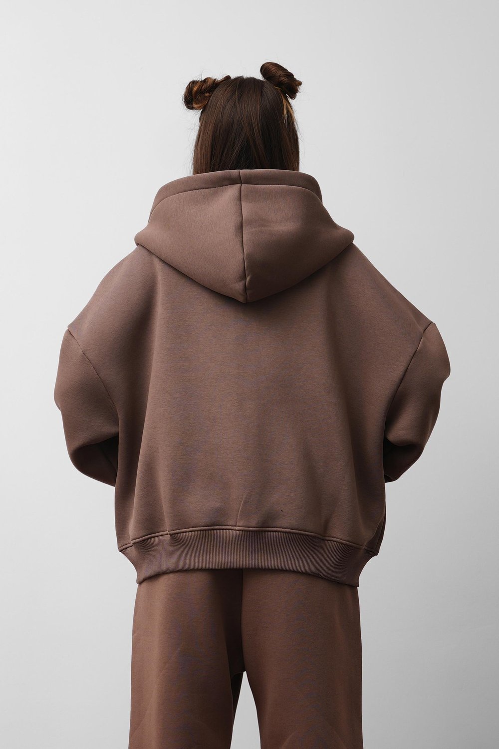 OW Oversize Kahve Zip Hırka