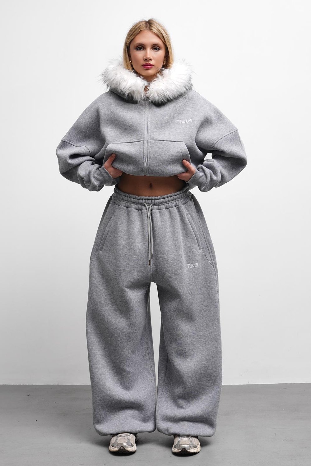 THEOW Kürk Detaylı Oversize Karmelanj Eşofman Takımı