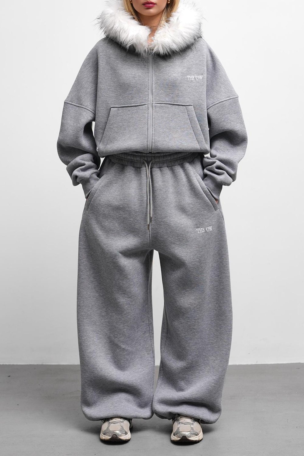 THEOW Kürk Detaylı Oversize Karmelanj Zip Hırka