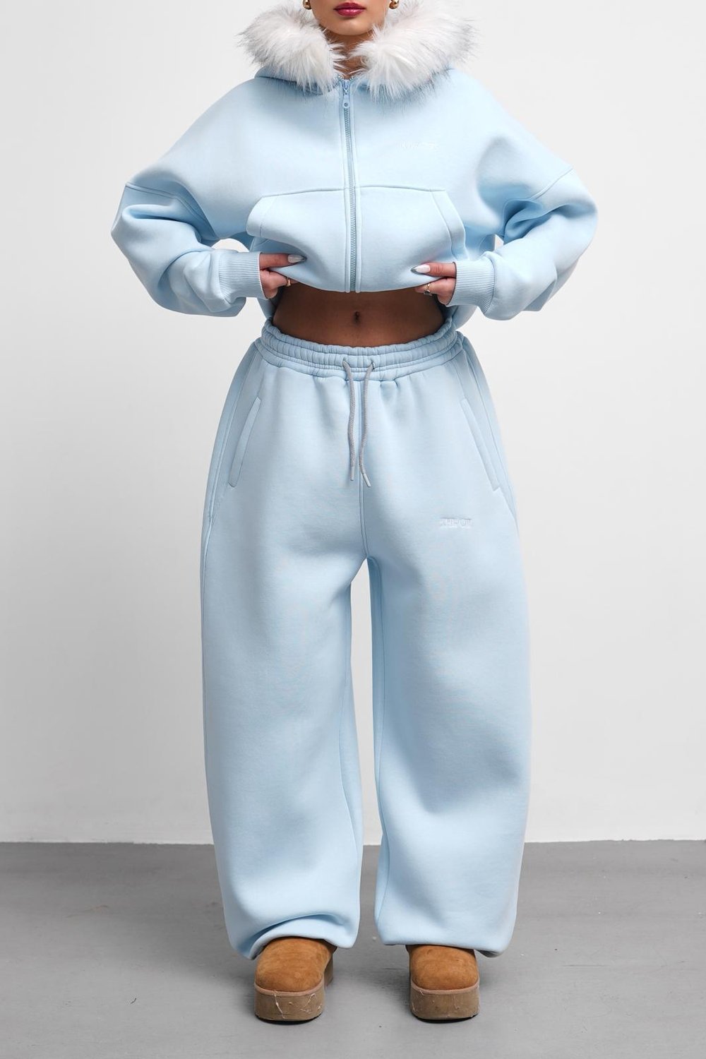 THEOW Oversize Bebe Mavi Lastik Paça Tek Alt