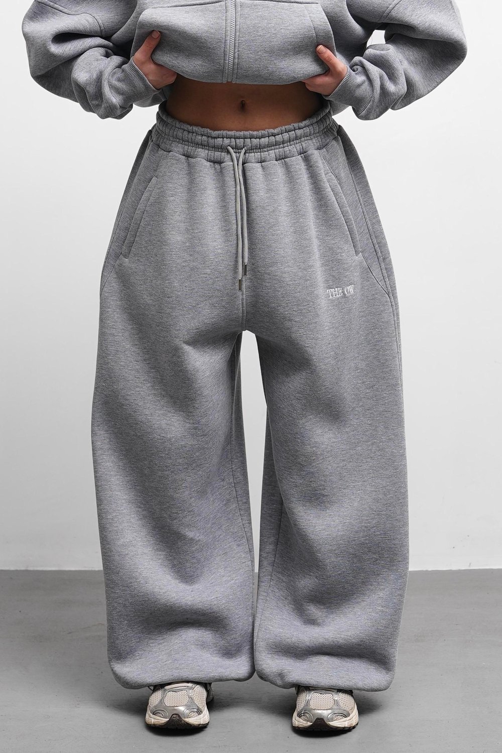 THEOW Oversize Karmelanj Lastik Paça Tek Alt