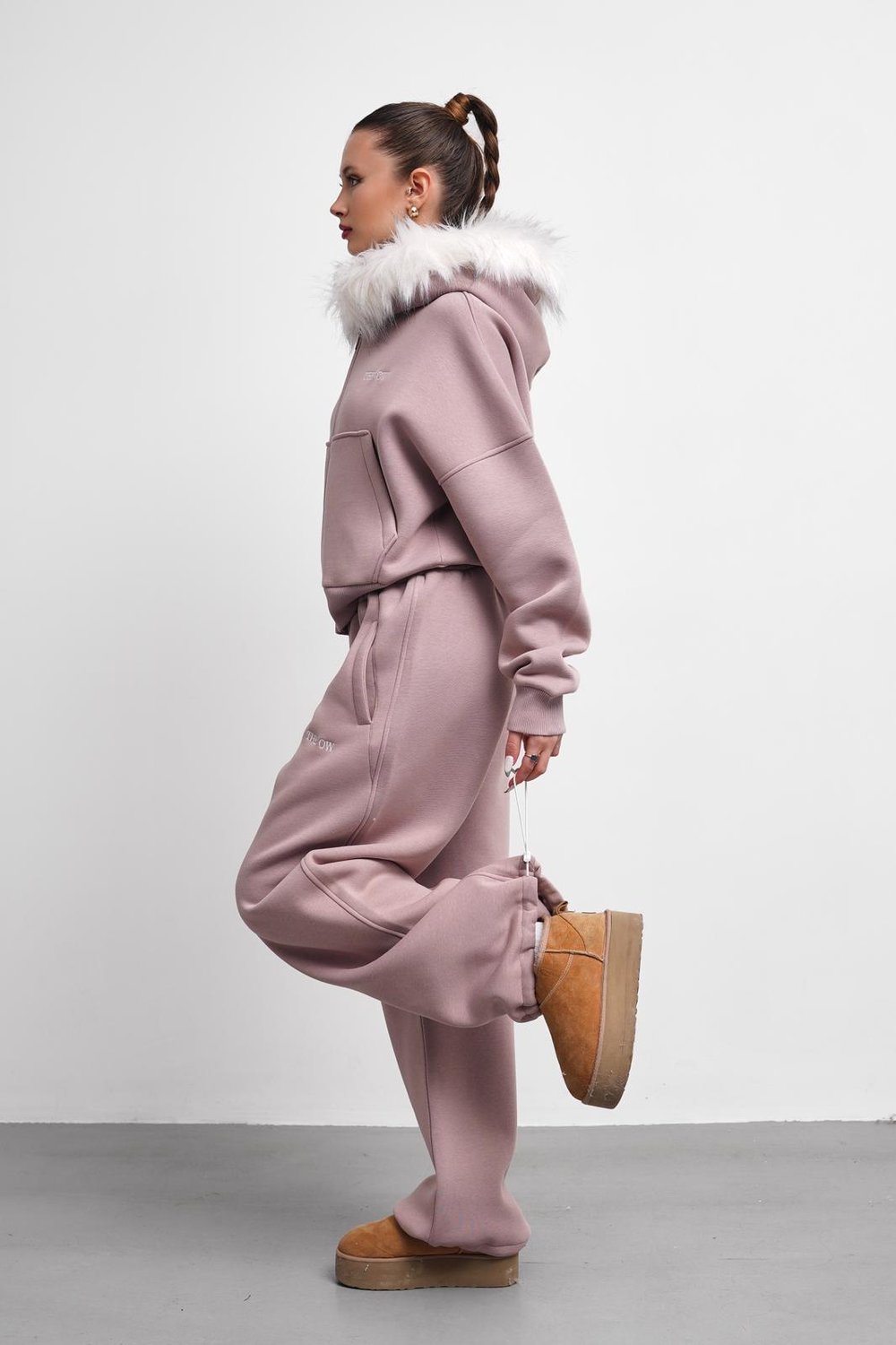 THEOW Oversize Menekşe Lastik Paça Tek Alt