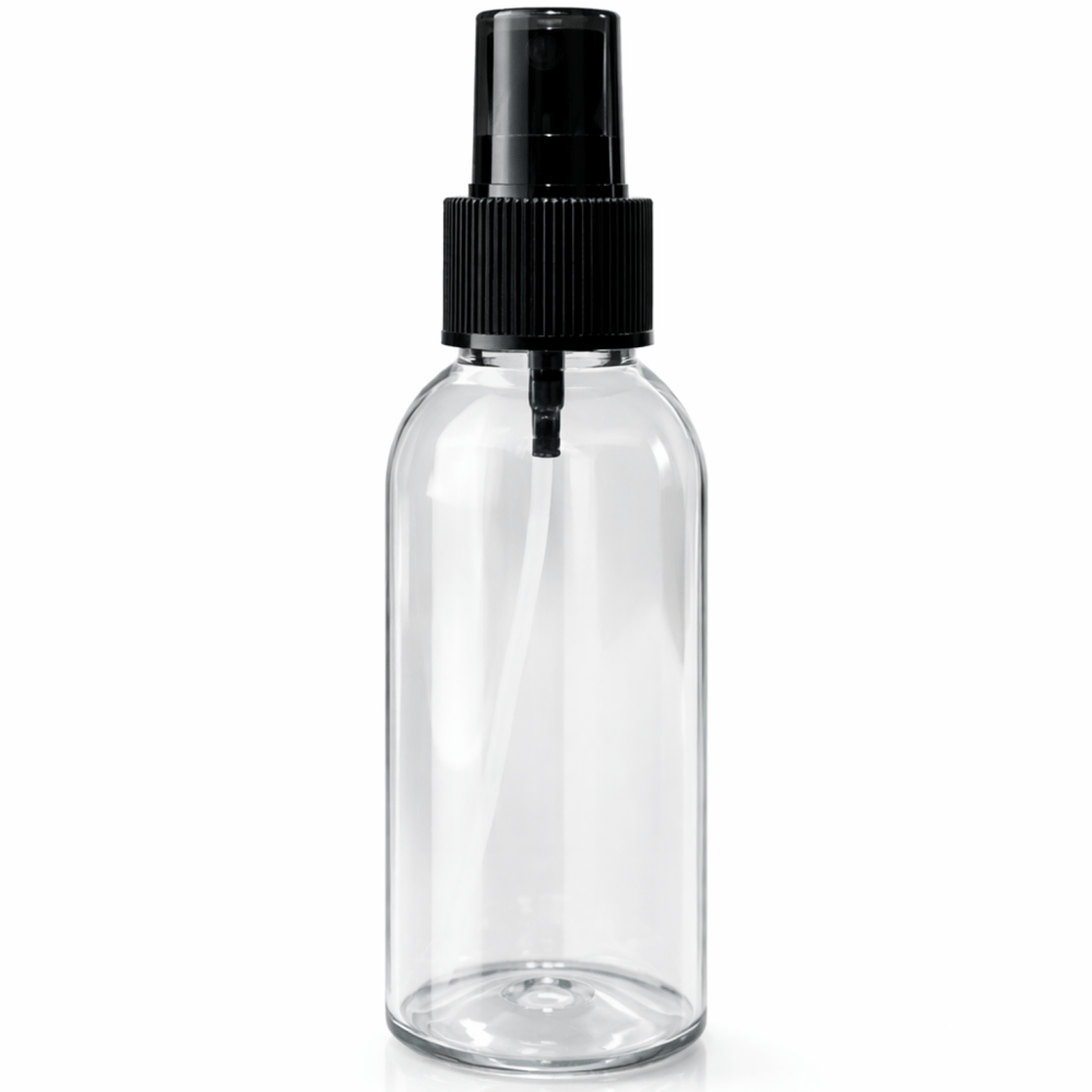 100 ml PET Sprey Şişe – Şeffaf Oval Plastik Şişe