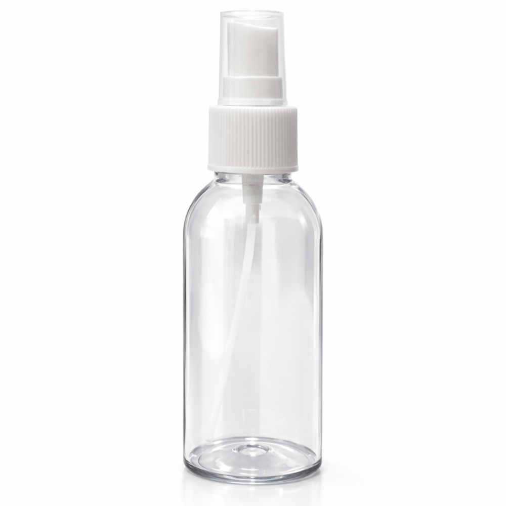 100 ml PET Sprey Şişe – Şeffaf Oval Plastik Şişe